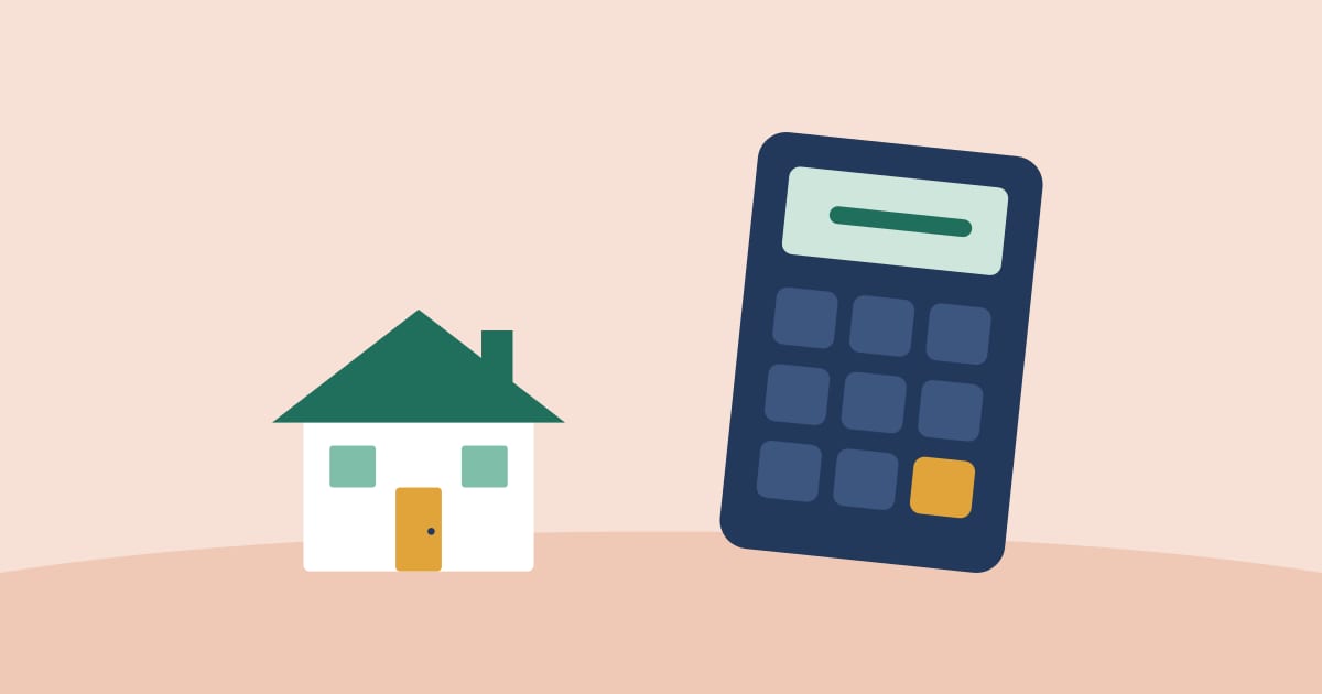 Illustration: a calculator next to a house